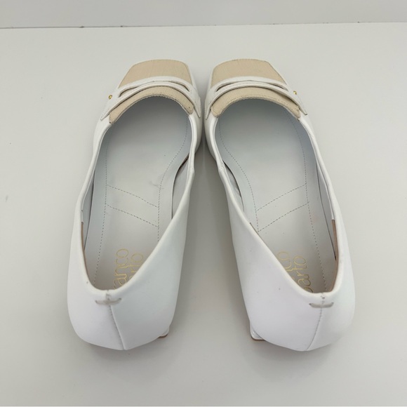 Franco Sarto White and Tan Flats with Bow Detail - Picture 8 of 12